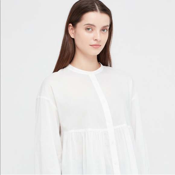 Uniqlo cotton long sleeves blouse - Picture 5 of 7